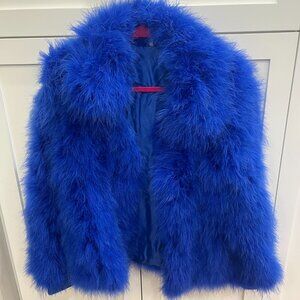 Topshop Turkish Feather Jacket Size Small Worn on Ashley Garcia set